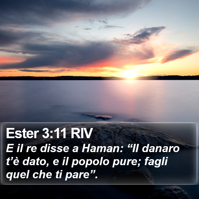 Ester 3:11 RIV Bible Study