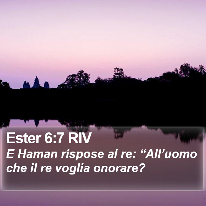 Ester 6:7 RIV Bible Study