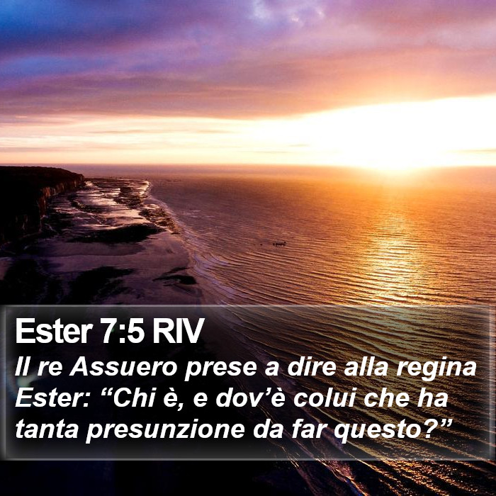 Ester 7:5 RIV Bible Study