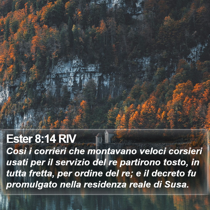 Ester 8:14 RIV Bible Study