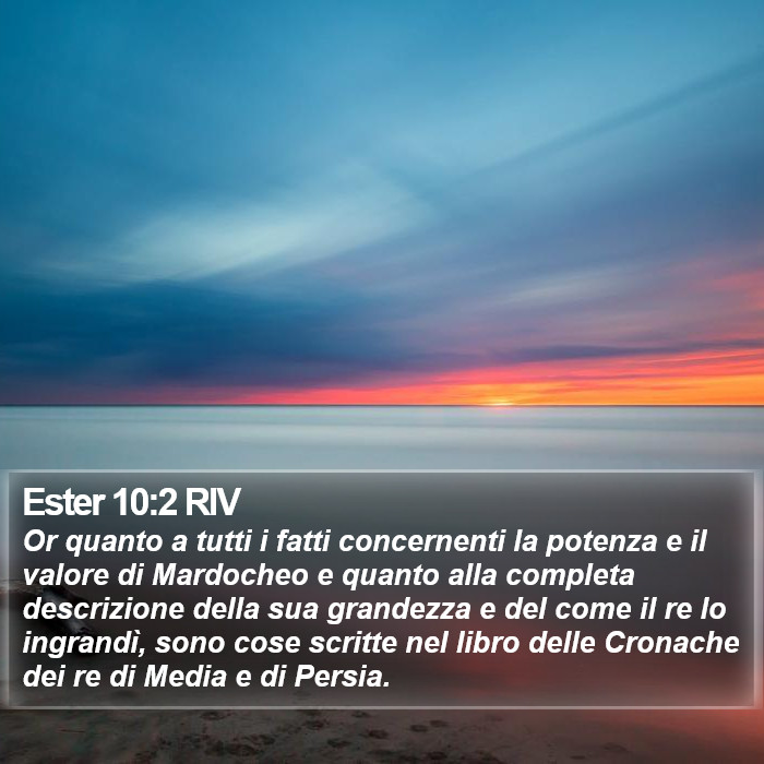 Ester 10:2 RIV Bible Study