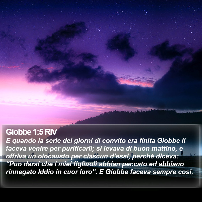 Giobbe 1:5 RIV Bible Study