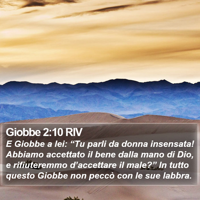 Giobbe 2:10 RIV Bible Study