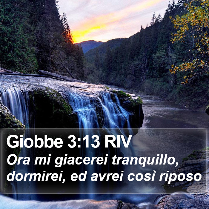 Giobbe 3:13 RIV Bible Study