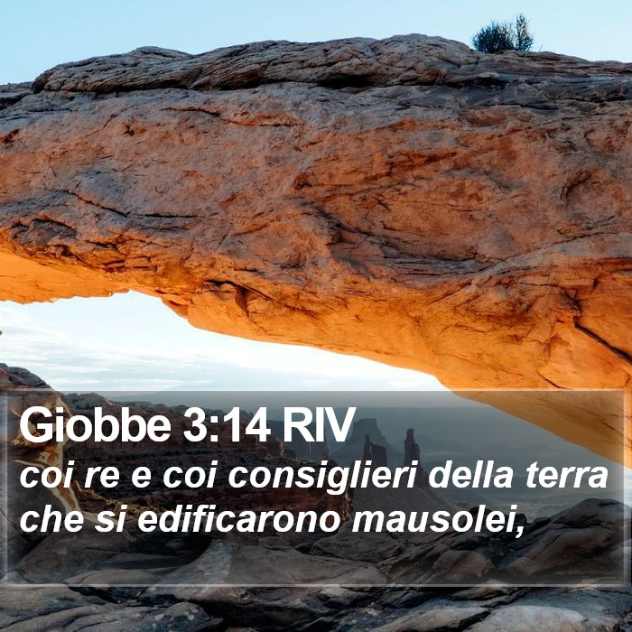 Giobbe 3:14 RIV Bible Study