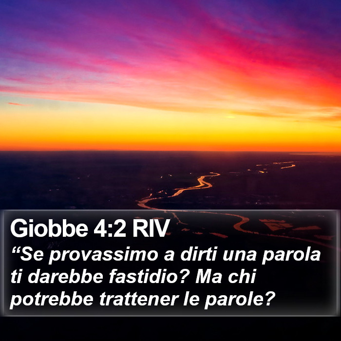 Giobbe 4:2 RIV Bible Study