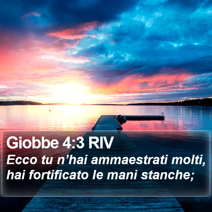 Giobbe 4:3 RIV Bible Study