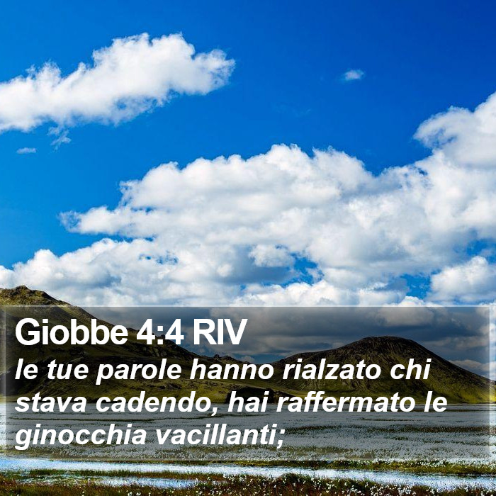 Giobbe 4:4 RIV Bible Study