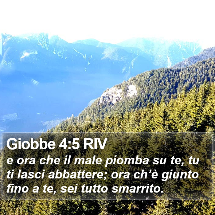 Giobbe 4:5 RIV Bible Study