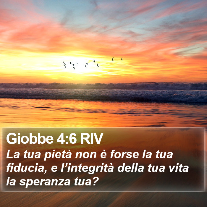 Giobbe 4:6 RIV Bible Study