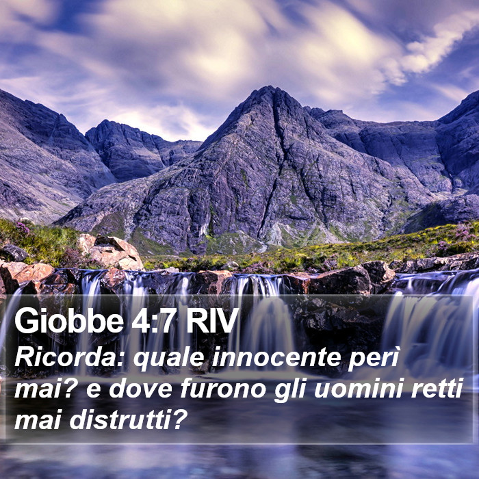 Giobbe 4:7 RIV Bible Study