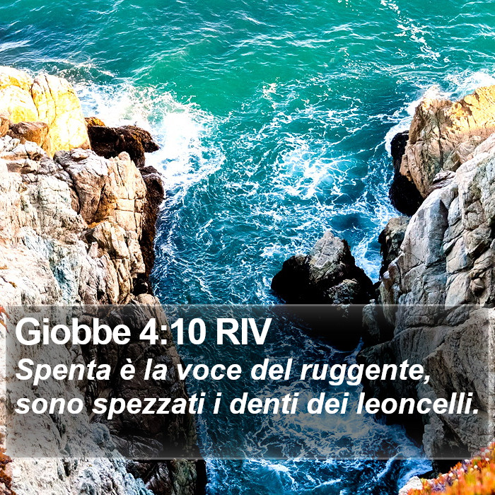 Giobbe 4:10 RIV Bible Study