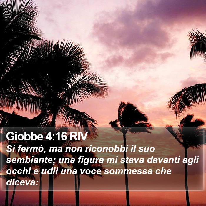 Giobbe 4:16 RIV Bible Study