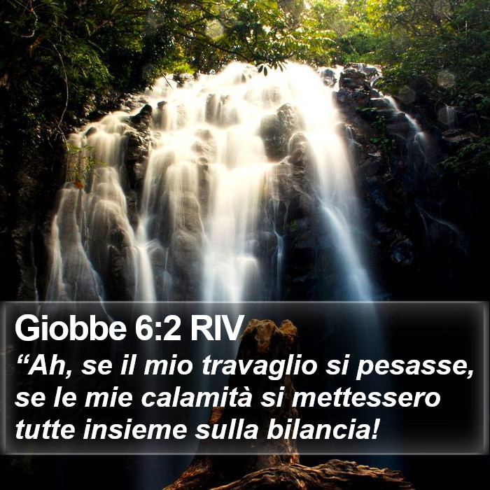 Giobbe 6:2 RIV Bible Study