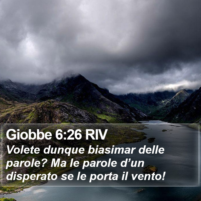 Giobbe 6:26 RIV Bible Study