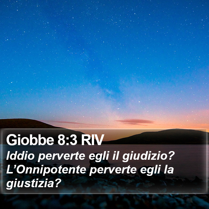 Giobbe 8:3 RIV Bible Study