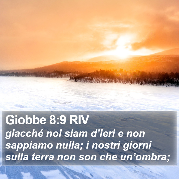 Giobbe 8:9 RIV Bible Study