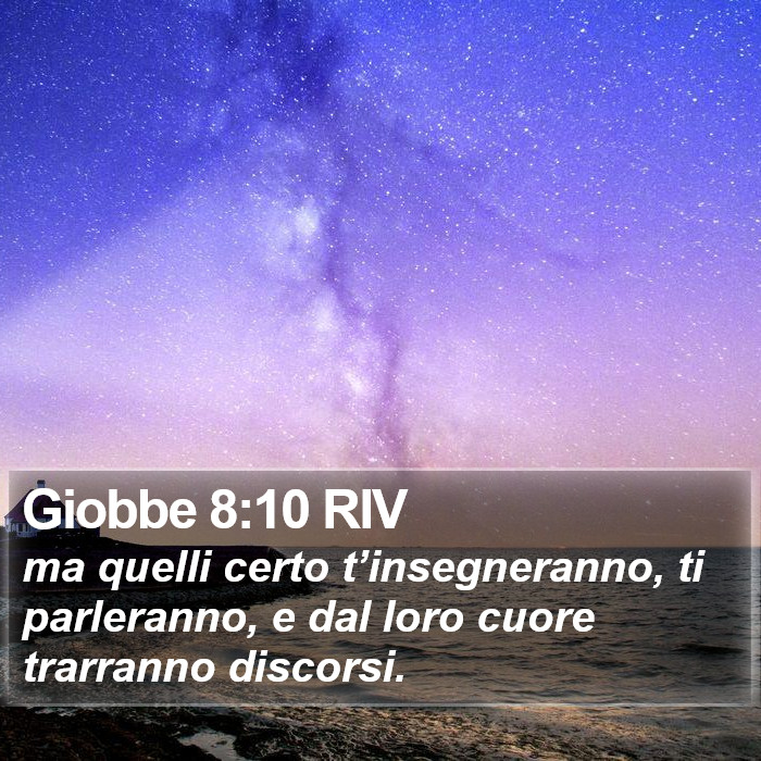 Giobbe 8:10 RIV Bible Study