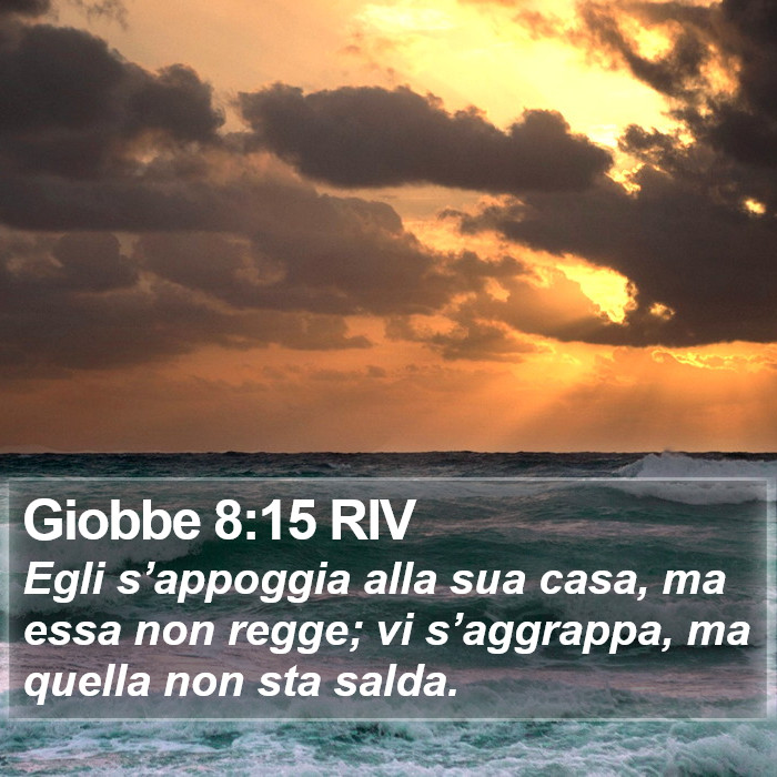 Giobbe 8:15 RIV Bible Study