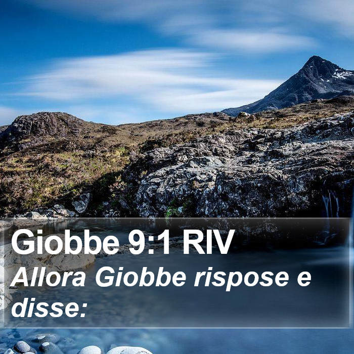 Giobbe 9:1 RIV Bible Study