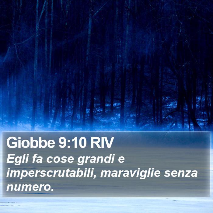 Giobbe 9:10 RIV Bible Study