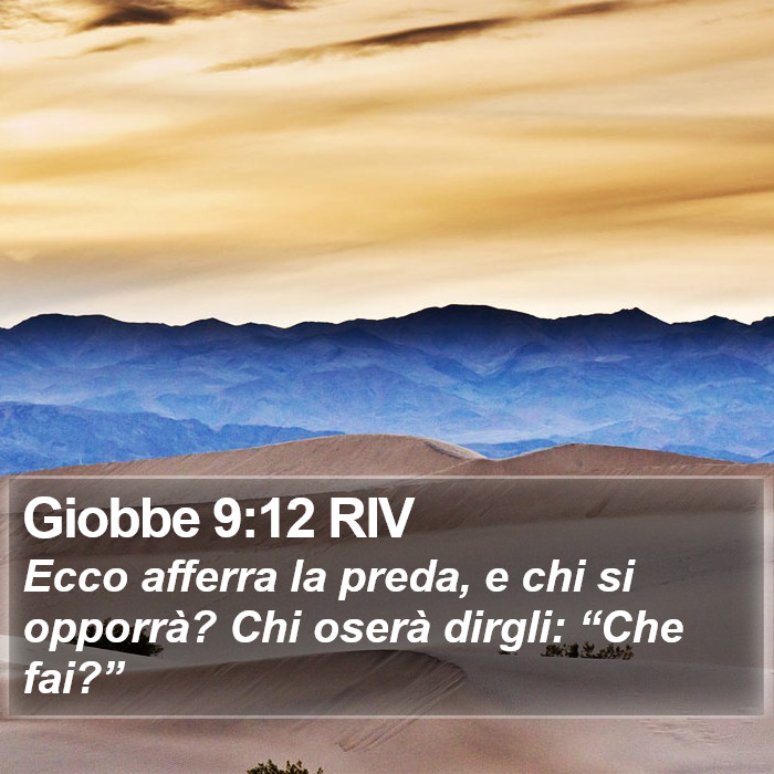 Giobbe 9:12 RIV Bible Study