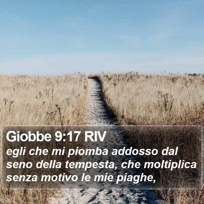 Giobbe 9:17 RIV Bible Study