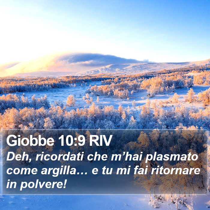 Giobbe 10:9 RIV Bible Study