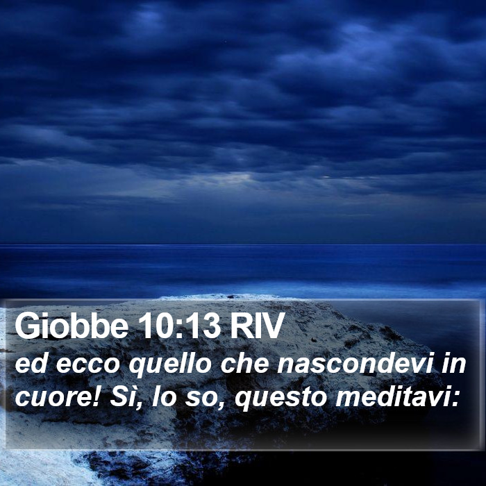 Giobbe 10:13 RIV Bible Study