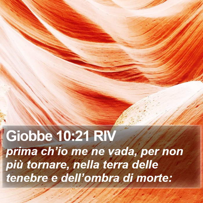 Giobbe 10:21 RIV Bible Study