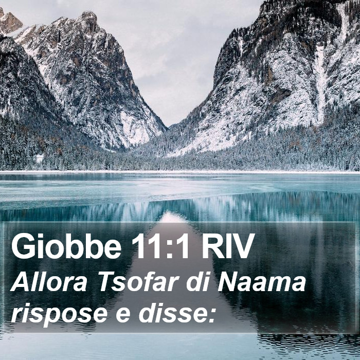 Giobbe 11:1 RIV Bible Study