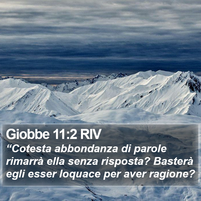 Giobbe 11:2 RIV Bible Study