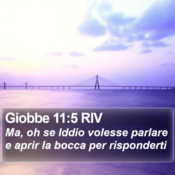 Giobbe 11:5 RIV Bible Study