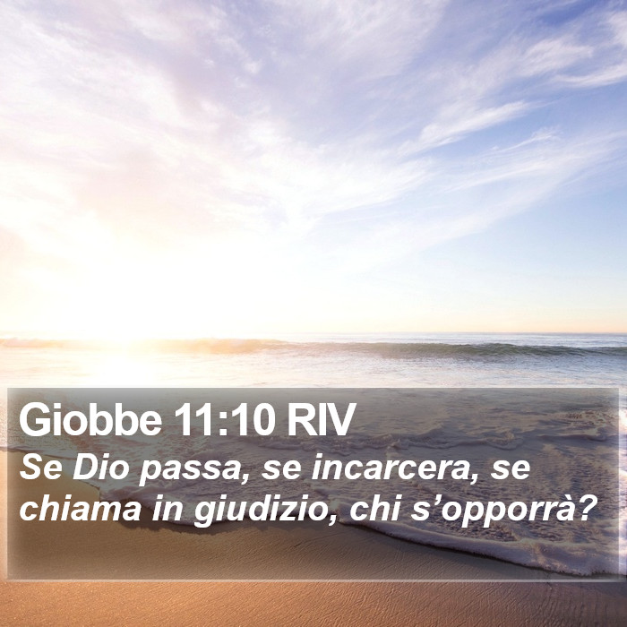 Giobbe 11:10 RIV Bible Study