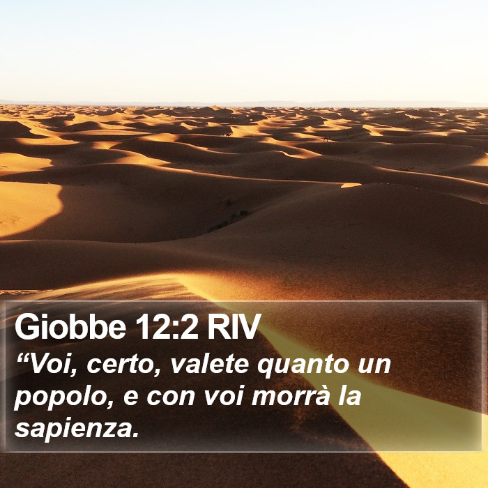 Giobbe 12:2 RIV Bible Study