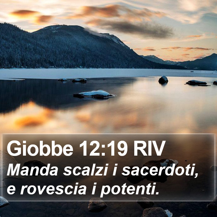 Giobbe 12:19 RIV Bible Study
