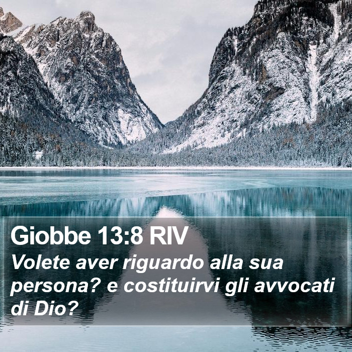 Giobbe 13:8 RIV Bible Study