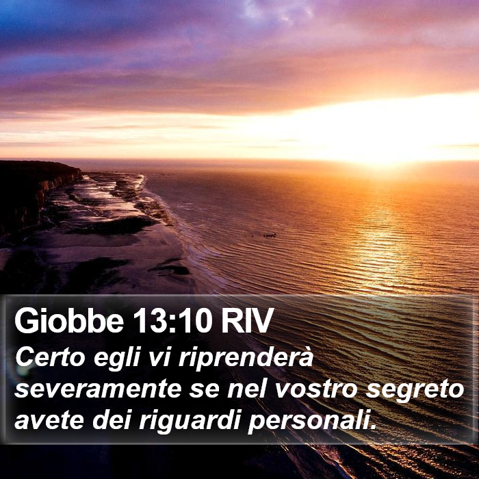 Giobbe 13:10 RIV Bible Study