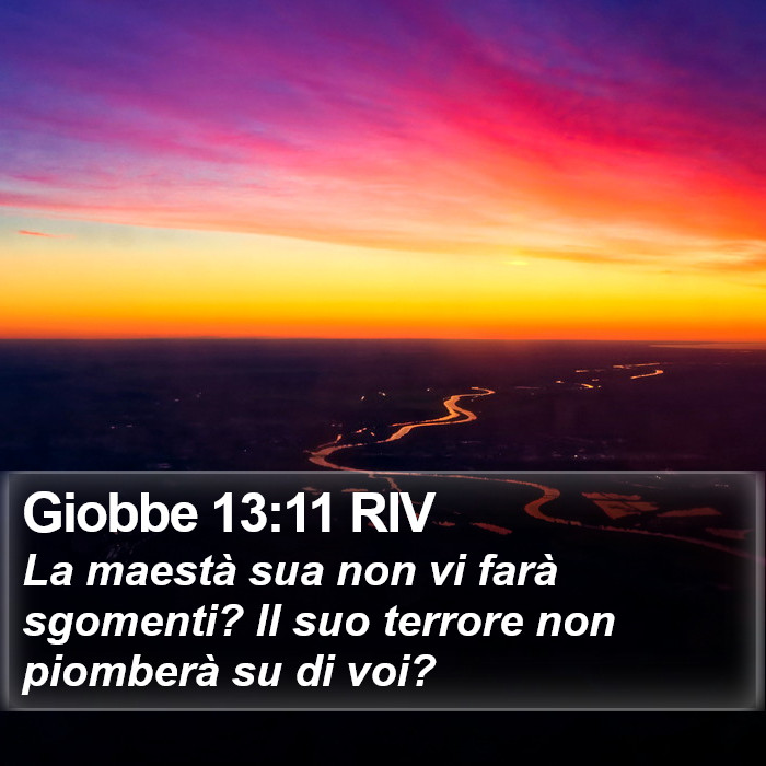 Giobbe 13:11 RIV Bible Study