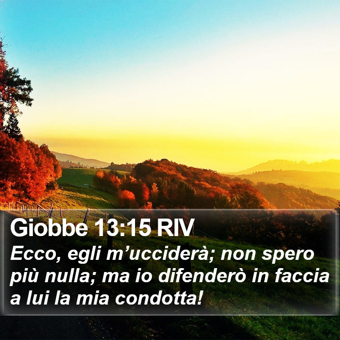 Giobbe 13:15 RIV Bible Study