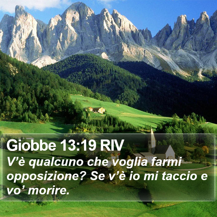 Giobbe 13:19 RIV Bible Study