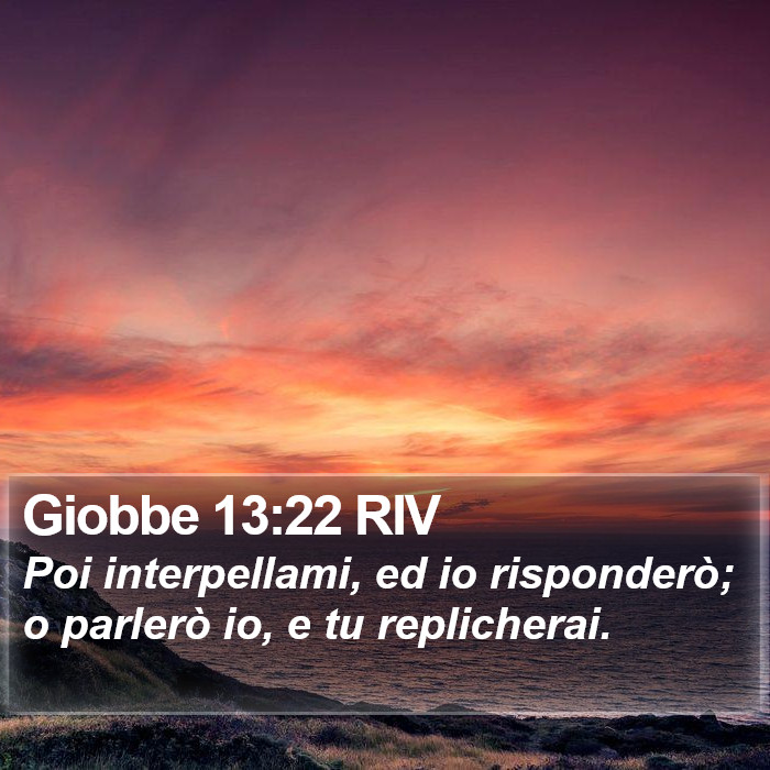 Giobbe 13:22 RIV Bible Study