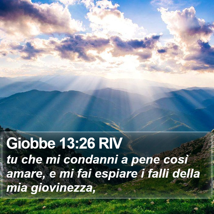 Giobbe 13:26 RIV Bible Study