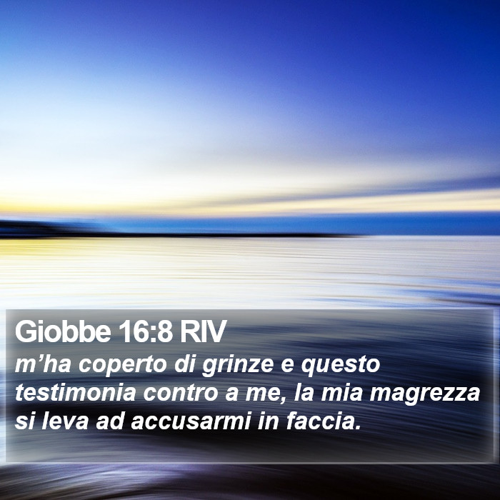 Giobbe 16:8 RIV Bible Study