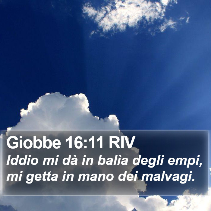 Giobbe 16:11 RIV Bible Study