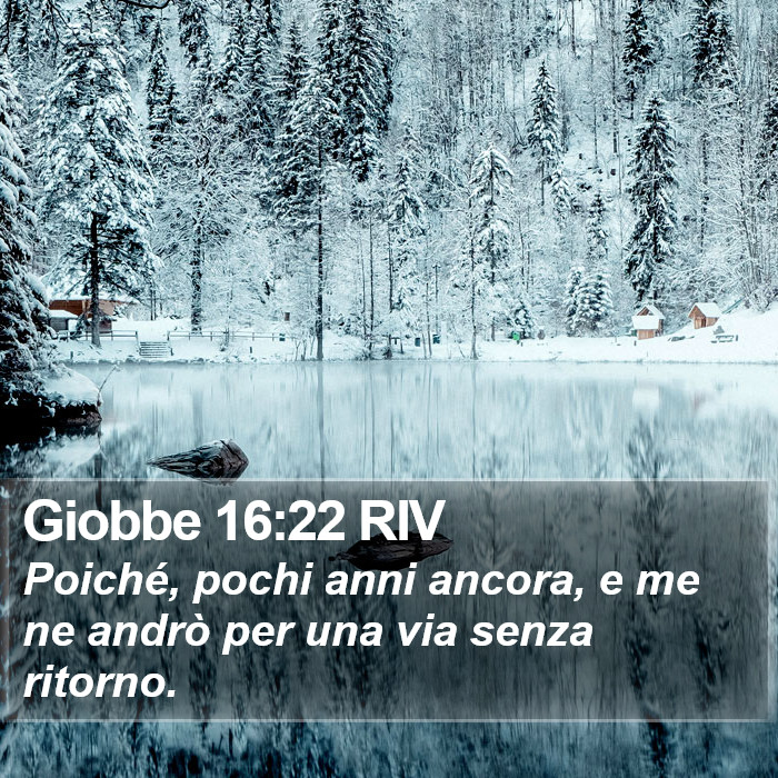 Giobbe 16:22 RIV Bible Study