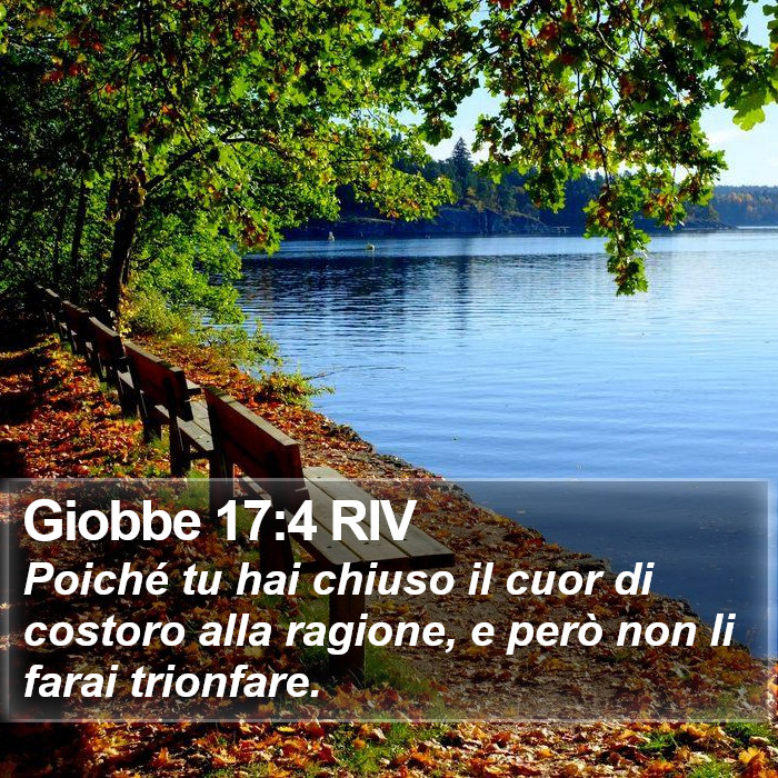 Giobbe 17:4 RIV Bible Study