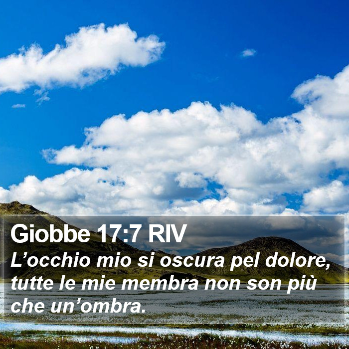 Giobbe 17:7 RIV Bible Study