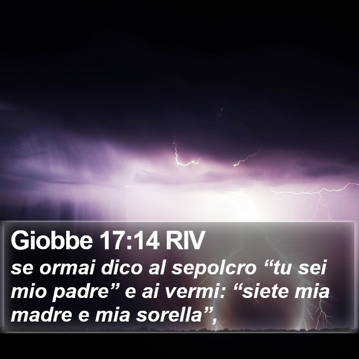 Giobbe 17:14 RIV Bible Study