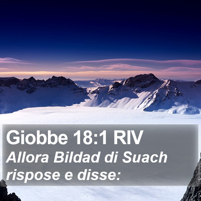 Giobbe 18:1 RIV Bible Study